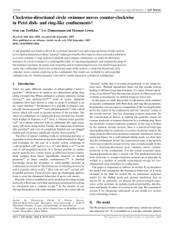 Clockwise-directional circle swimmer moves counter