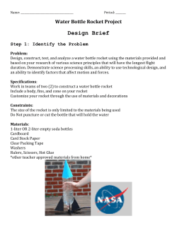 to construct a water bottle rocket