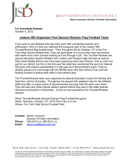 Special Olympic Flag Football