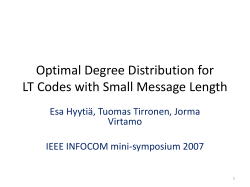 Optimal Degree Distribution for LT Codes with Small Message Length