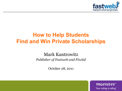 How to Help Students Find and Win Private Scholarships