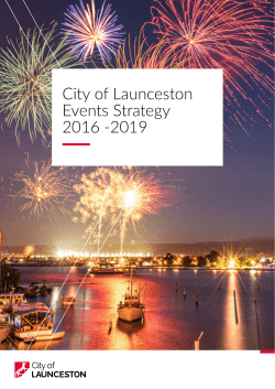 City of Launceston Events Strategy 2016 -2019