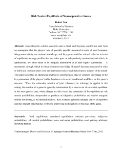 Risk Neutral Equilibria of Noncooperative Games