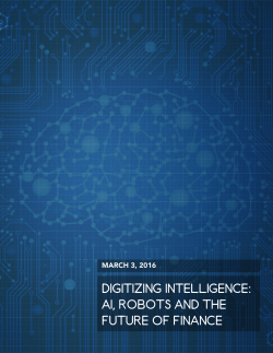 digitizing intelligence: ai, robots and the future of finance