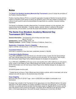 The Santa Cruz Breakers Academy Memorial Day