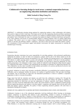 Collaborative-learning design in rural areas: a mutual cooperation