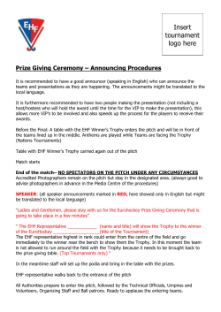 Price giving ceremony procedures