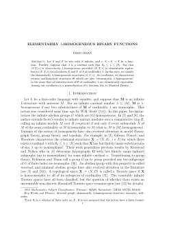 Elementarily lambda-homogeneous binary functions