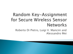 Random Key-Assignment for Secure Wireless Sensor Networks