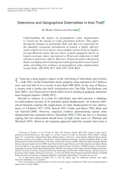 Deterrence and Geographical Externalities in Auto Theft