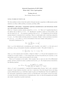 Problem set 2014 - Victor Aguirregabiria
