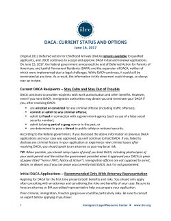 daca: current status and options - Immigrant Legal Resource Center