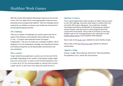 Healthy Eating - Healthier Work