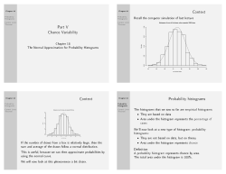 Part V Chance Variability