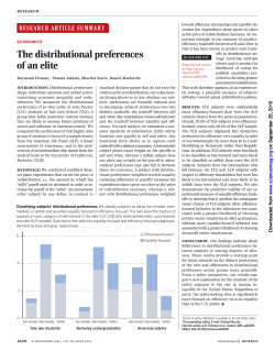 The distributional preferences of an elite