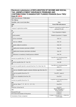 Electronic submission of DECLARATION OF INCOME AND SOCIAL