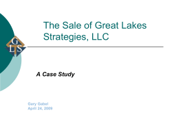 The Sale of Great Lakes Strategies, LLC