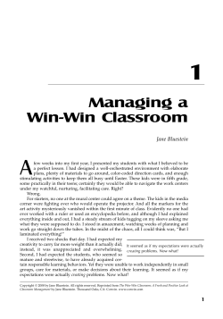 Managing a Win-Win Classroom