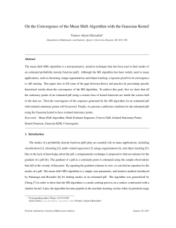 On the Convergence of the Mean Shift Algorithm with the Gaussian