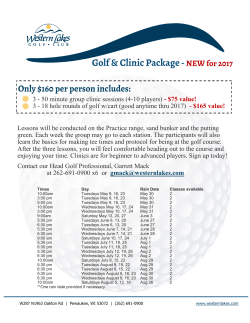 3 - 50 minute group clinic sessions (4-10 players) - $75 value! 3