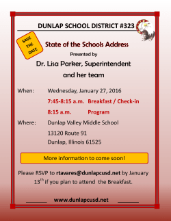Dr. Lisa Parker, Superintendent and her team DUNLAP SCHOOL