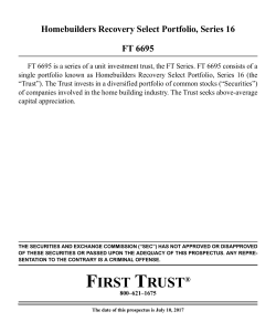 Homebuilders Recovery Select Portfolio, Series 16 FT