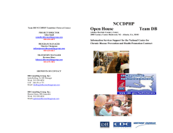 Team DB NCCDPHP OPEN HOUSE