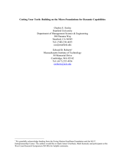 Cutting Your Teeth: Building on the Micro