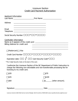 Social Security Number -    -         Credit Card Number -        -