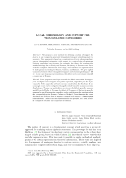 Local cohomology and support for triangulated