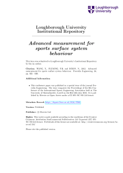 Sports surface - Loughborough University Institutional Repository