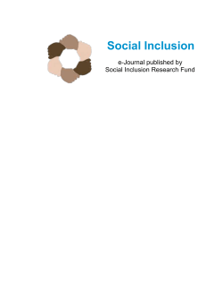 e-Journal - Social Inclusion Research fund