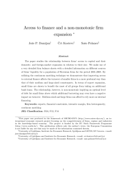 Access to finance and a non-monotonic firm expansion