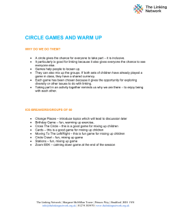 Circle Games and Warm-ups