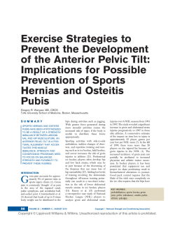 Exercise Strategies to Prevent the Development of the Anterior