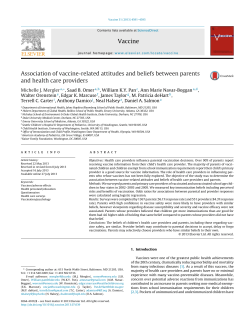 Association of vaccine-related attitudes and beliefs between parents