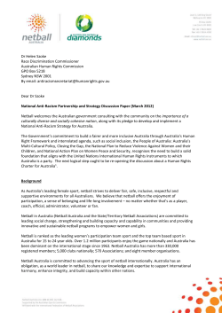 Netball Australia - Racism. It Stops With Me