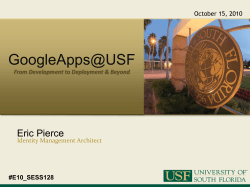 GoogleApps@USF Presentation 4 MB, Powerpoint