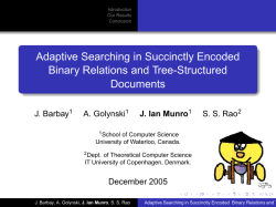 Adaptive Searching in Succinctly Encoded Binary Relations and