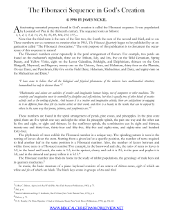 The wonders of the Fibonacci Sequence