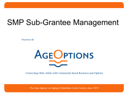SMP Sub-Grantee Management