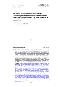 Technical Note: Calculating state dependent equilibrium climate