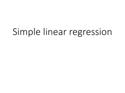 Simple linear regression