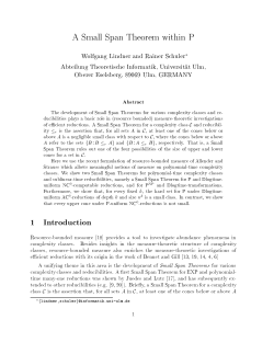 A Small Span Theorem within P 1 Introduction