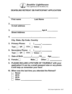 the 2017 DeafBlind camper application