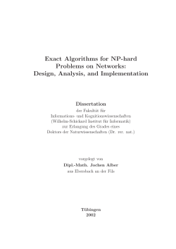 Exact Algorithms for NP-hard Problems on Networks: Design