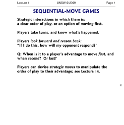 sequential -move games