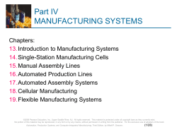 CLASSIFICATION OF MANUFACTURING SYSTEMS
