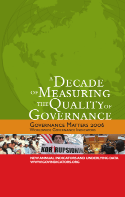 Measuring Decade Quality Governance