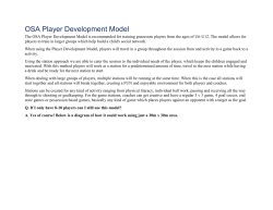 The OSA Player Development Model is